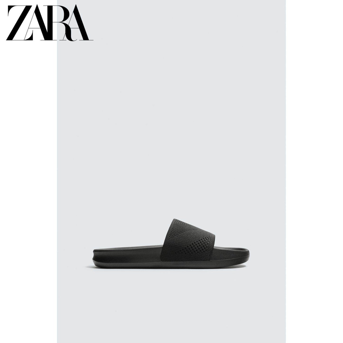 Sandálias masculinas ZARA Primavera/Verão 2026, de secagem rápida, em malha, cor sólida, para banheiro (código: 2720720 800)