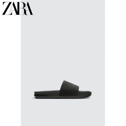 Sandálias masculinas ZARA Primavera/Verão 2026, de secagem rápida, em malha, cor sólida, para banheiro (código: 2720720 800)