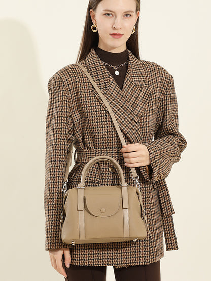 Malas de mão: Novas malas femininas em pele genuína, malas transfronteiriças em pele genuína, malas de ombro de moda versáteis, malas cross-body, malas de deslocação