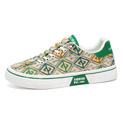 Sapatos de Homem 2025 Verão Novos Ténis Desportivos Casuais de Um Pé, Sapatos de Lona Respiráveis e Preguiçosos ao Estilo Coreano, Modernos Versáteis E Respiráveis