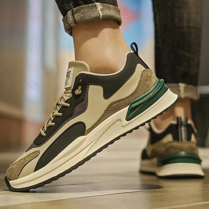 A-Gan Sapatos Masculinos Outono 2025 Novos Ténis Casuais Casuais Retro Masculinos, Sapatos Versáteis Masculinos para Pai, Sapatos Modernos