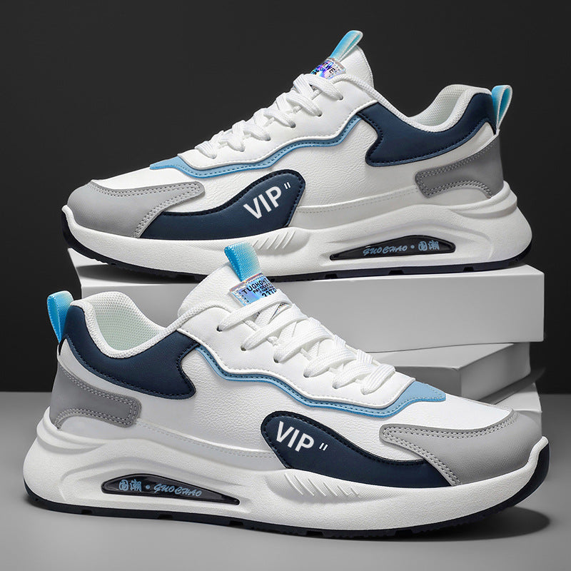 Sapatilhas Masculinas 2025 Outono Novos Sapatos Desportivos Casuais Calças Modernas, Versáteis Em Pele Respirável Moda Outdoor