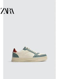 ZARA Coleção Primavera/Verão 2026 - Novos Sapatos Masculinos: Tênis Plataforma Leve em Estilo Retrô com Blocos de Cor, 2204720 202