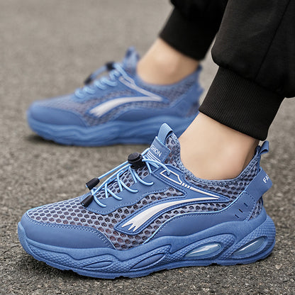 Sapatos masculinos de rede, novo estilo respirável de verão, sapatos de malha fina de verão, sapatos desportivos masculinos, sapatos casuais casuais de rede grande