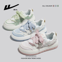 Sapatos casuais com malha verde Warrior matcha, respiráveis, sapatos femininos estilosos estilo Chanel, ténis estudantis de sola grossa para o exterior
