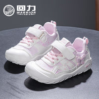 Os novos sapatos infantis enérgicos e enérgicos da Warrior, sapatos casuais versáteis e confortáveis ao estilo coreano, sapatos desportivos de exterior com velcro