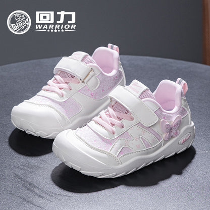 Os novos sapatos infantis enérgicos e enérgicos da Warrior, sapatos casuais versáteis e confortáveis ao estilo coreano, sapatos desportivos de exterior com velcro
