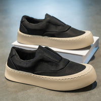 Novos Sapatos de Tecido Velhos de Pequim Respiráveis de Verão 2025, Sapatos Casuais Casuais Masculinos da Moda, Sapatos de Patins de Seda de Gelo, Condução com um Pé