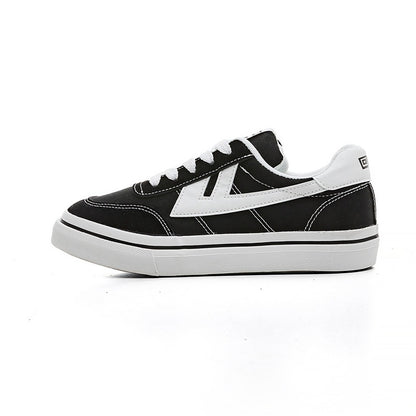 Sapatos de lona Warrior de sola grossa para homem e mulher, confortáveis para uso diário, sapatos casuais primavera/outono, para estudantes, casais, ténis versáteis por grosso