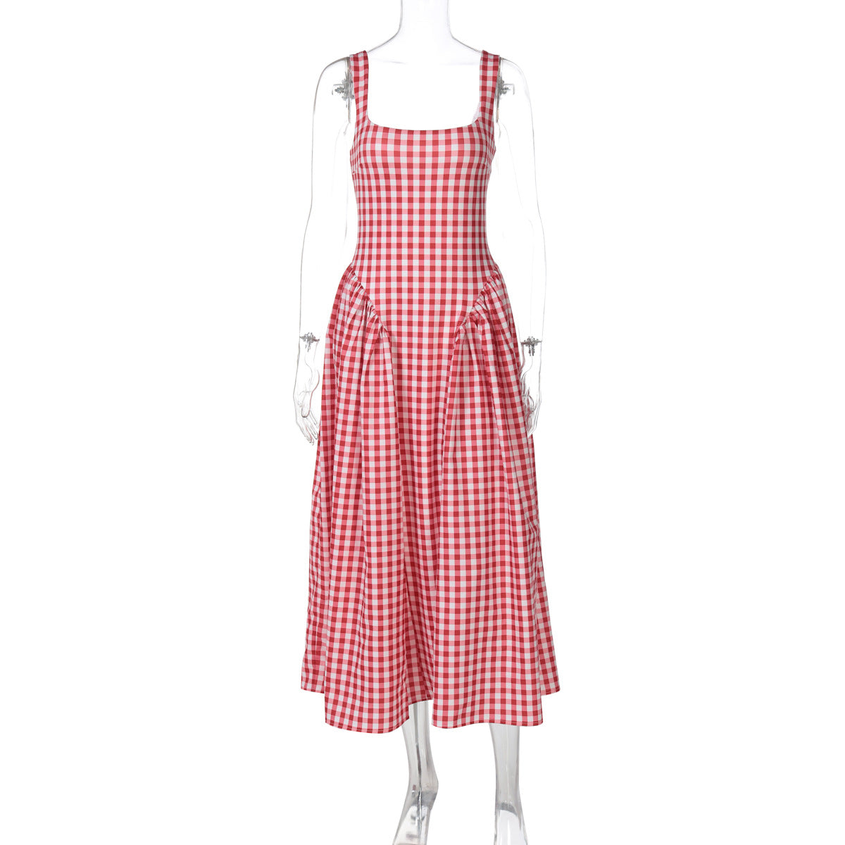 Vestido de princesa francês fresco, europeu e americano à moda que aperta a cintura, vestido slip sem costas sexy para mulheres