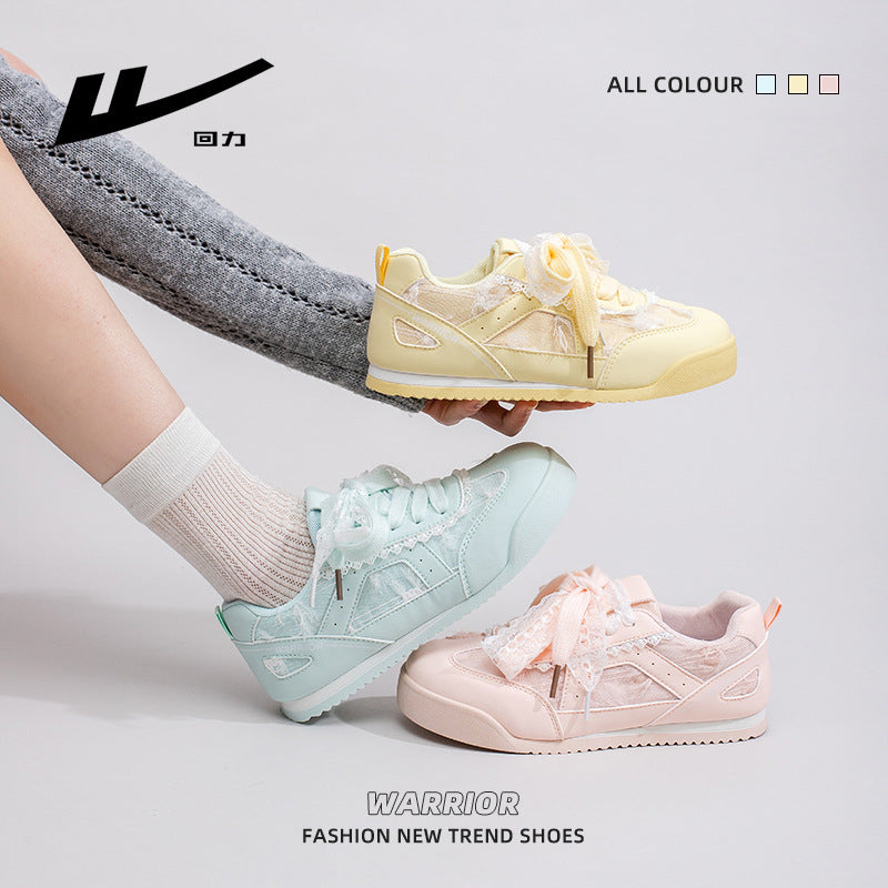 Os novos sapatos casuais versáteis e confortáveis e confortáveis da Warrior, singles femininos modernos de alta aparência, design de ténis de treino coreano-alemães