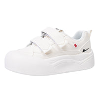 Sapatos mágicos Warrior com sola grossa e tampo baixo, versáteis individuais femininos coreanos, sapatos casuais de estilo universitário de alta estética