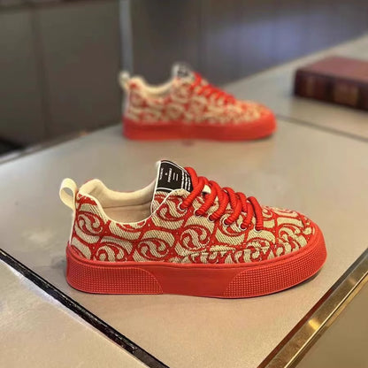 Novo tecido respirável masculino de verão, ténis casuais e versáteis de lona floral tecidos para homens