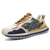 Sapatos masculinos 2025 nova primavera versátil aumento de altura tênis casuais adolescentes couro sola grossa Forrest Gump sapatos trendy