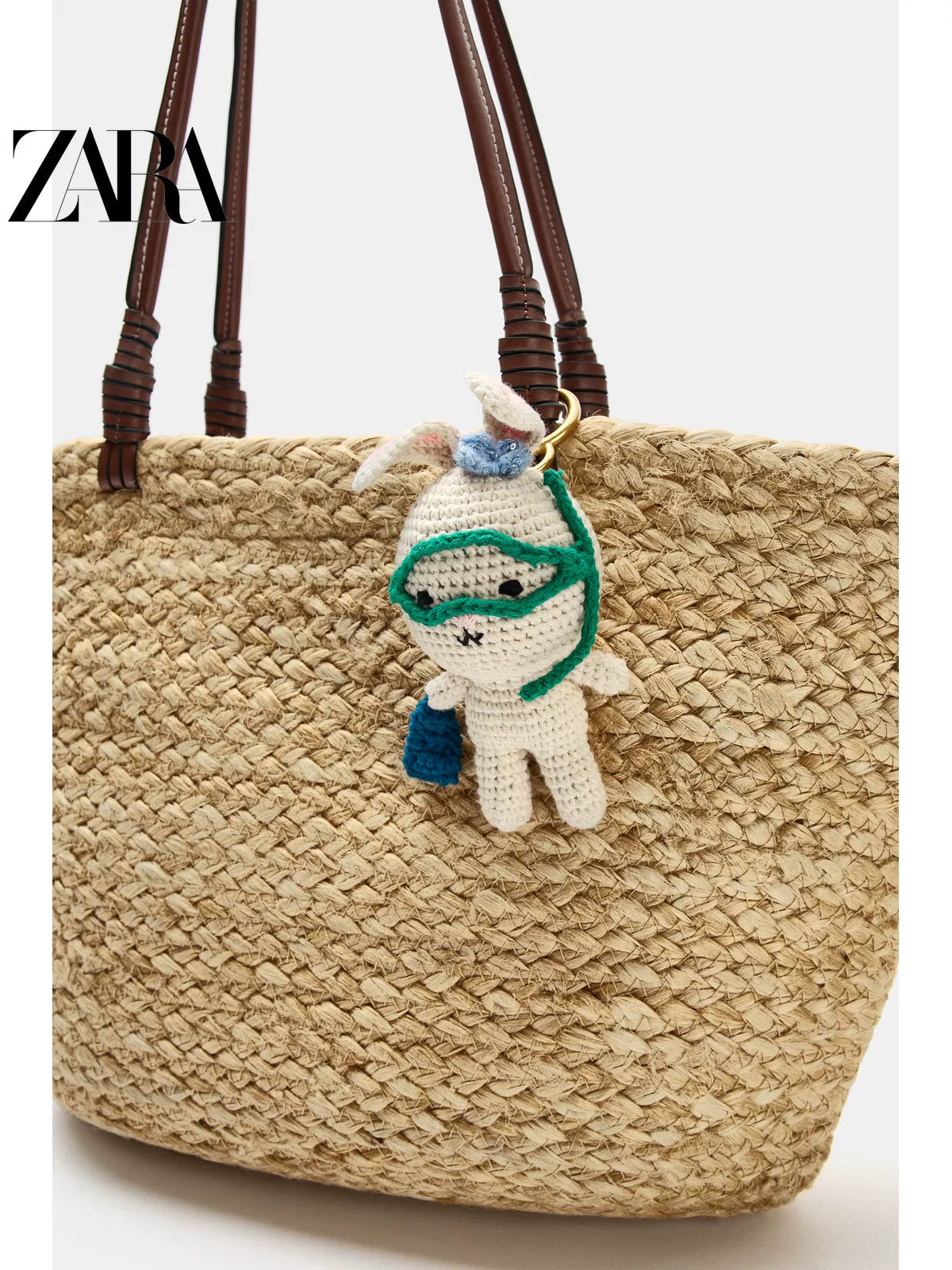 Chaveiro com pingente de coelho para bolsa feminina ZARA, lançamento da coleção verão 2026 (código: 6690710 716)