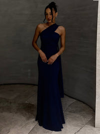 Vestido longo longo sem alças, sem alças de ombros descobertos, de cor aberta e americano, de nova e transfronteiriça, com fitas de retalhos