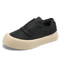 Sapatos Casuais Masculinos 2025 Novos Sapatos Slip-On de um pé, Sapatos de Tábua Respiráveis com Superfície de Tecido, Sapatos Modernos Versáteis de Lona de Sola Macia para Homens