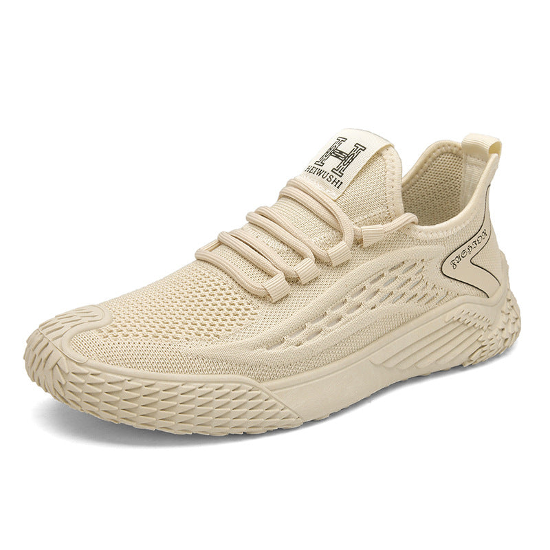 Sapatilhas de Homem 2024 Novas Sapatilhas de Verão Respiráveis, Finas, Casuais Casuais Resistentes a Odores, Corrida Desportiva Sola Suave, Flyknit Mesh Leve, Sapatilhas da Moda