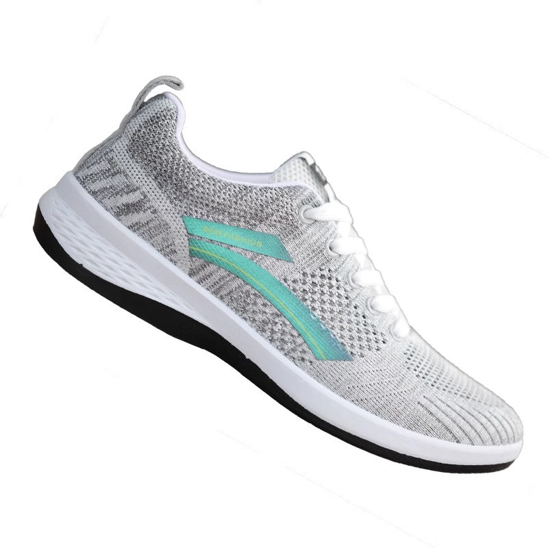 Sapatos antigos de tecido de Pequim, sapatos casuais casuais de verão para homem respiráveis e na moda, sapatos de malha desportivos masculinos versáteis para homens