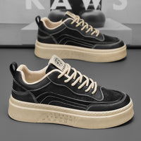 Sapatos masculinos de verão, sapatos brancos novos e respiráveis, ténis desportivos casuais versáteis de sola grossa e na moda para estudantes, sapatos modernos