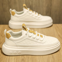 Sapatos Masculinos Xiaobai 2024 Novos Sapatos Casuais Respiráveis de Verão, Sapatos Brancos de Homem, Sapatos Desportivos Versáteis Modernos e Versáteis Antiderrapantes de Sola Grossa