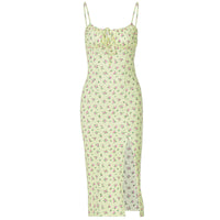 Europa e América 2026 Vestido Feminino Floral Com Fitas Altas e Quentes, dropshipping na Amazon, comércio exterior por grosso