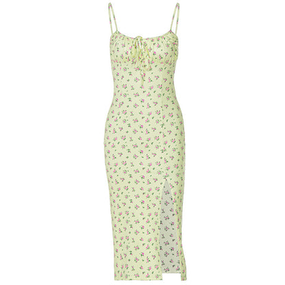 Europa e América 2026 Vestido Feminino Floral Com Fitas Altas e Quentes, dropshipping na Amazon, comércio exterior por grosso