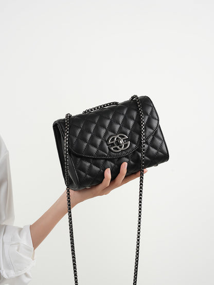 Malas femininas mais vendidas, estilo novo de nicho coreano, malas de corrente, couro genuíno de luxo leve de luxo cross-roll de gama alta para primavera/verão
