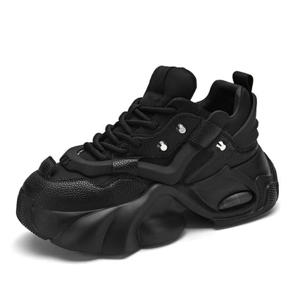 Sapatos de homem: outono/inverno 2024, novos sapatos de pai versáteis e na moda, ténis desportivos casuais antiderrapantes com sola grossa que aumentam a altura, resistentes ao desgaste e resistentes ao desgaste