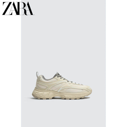 ZARA Coleção Primavera/Verão 2026 - Novos Sapatos Masculinos: Tênis de Corrida Leve com Plataforma Irregular (Estilo "Dad Shoes") 2393720 120