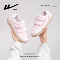 Sapatos de treino Warrior Velcro Virgo para mulheres, sapatos casuais casuais planos e fofos, sapatos preguiçosos estilo bloco de cor feminino