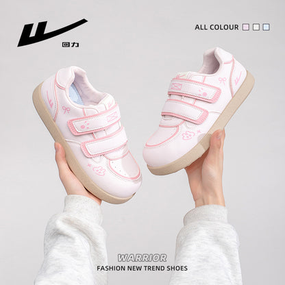 Sapatos de treino Warrior Velcro Virgo para mulheres, sapatos casuais casuais planos e fofos, sapatos preguiçosos estilo bloco de cor feminino