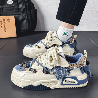 Sapatos Masculinos da Tendência Chinesa 2024 Novos Ténis Casuais Flexíveis Flexíveis de Sola Grossa e Respiráveis de Outono/Inverno, Sapatos Desportivos Modernos Masculinos Na Moda