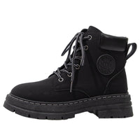 Warrior, cor sólida, botas Martin simples de cano alto, casal neutro para casal, botas amarelas grandes e com atacadores, sapatos unissexo versáteis com atacadores
