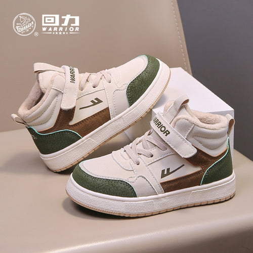 Ténis infantis Warrior com blocos de cor e bloco de cor, ténis desportivos infantis, novos sapatos casuais de moda de inverno para rapazes e raparigas