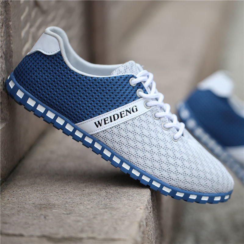 Sapatos de malha de verão para homens, sapatos preguiçosos respiráveis, sapatos de malha com sola macia para homem de verão, sapatos casuais masculinos, sapatos antigos de tecido de Pequim