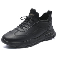 Primavera 2025 Novos Sapatos Casuais Casuais de Pele para Homens da Moda, Sapatos Empresariais Masculinos Versáteis, Sapatos Desportivos Respiráveis e Resistentes ao Desgaste para Homens