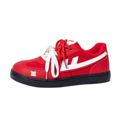 Ténis Warrior low-top enérgicos e giros, design de alto valor, sapatos de treino moral versáteis, chinelos de mulher com blocos de cor na moda