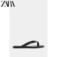 ZARA Coleção Verão 2026: Sandálias femininas com detalhes metálicos, modelo chinelo de dedo com bico redondo, código 3658710 800