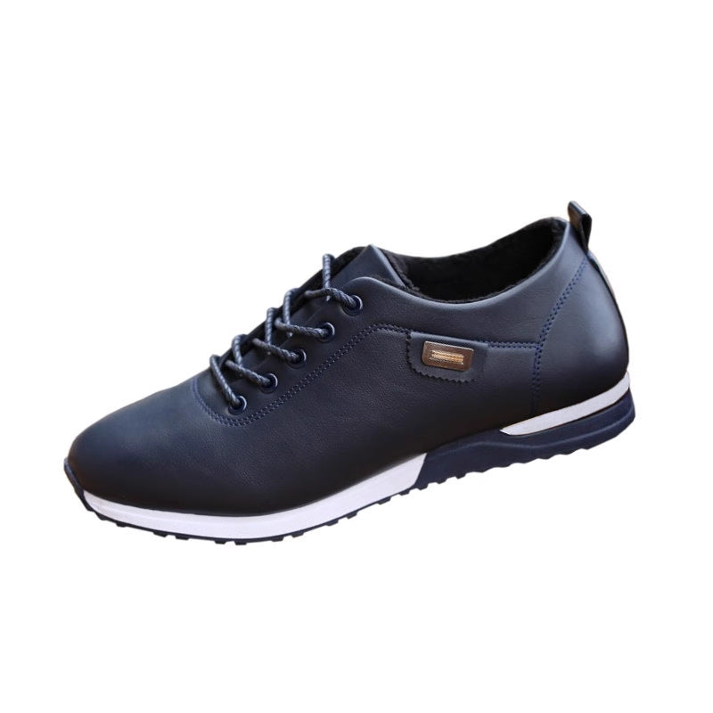 Spring Leather Shoes Versão Coreana Masculina Sapatos Casuais Masculinos Ténis Impermeáveis Sapatos de Tabuleiro Respiráveis Sapatos Masculinos Sapatos De Couro Masculino