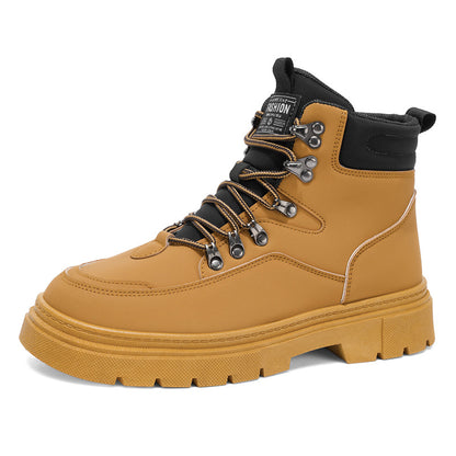 Botas Martin para Homens, Novo Vestuário de Trabalho Outono/Inverno 2025, Sapatos Desportivos Casuais Altos de Homem Casual, Sapatos Masculinos de Pele Macia ao Estilo Britânico