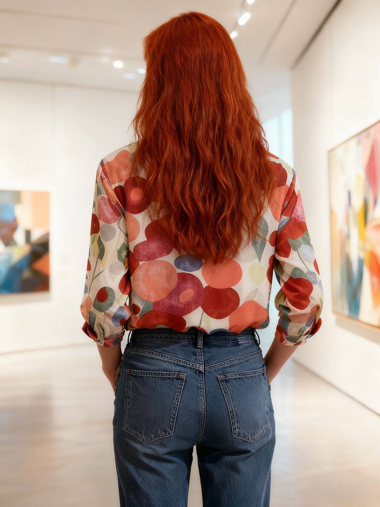 Camisa feminina com estampado floral, bestseller da Amazon, elegante e na moda, top floral arrojado de manga comprida e vendido à moda