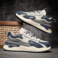 Sapatos de Homem: Outono 2024 Nova Marca da Moda Ténis Desportivos de Couro, Sapatos Casuais Casuais de Corrida Masculino A-Gump Teen Dad Trendy