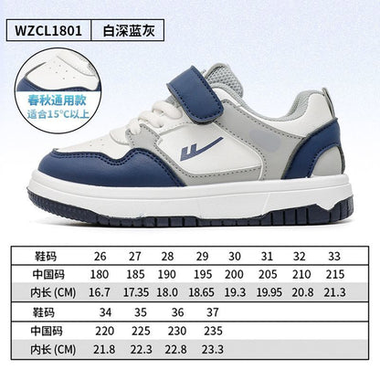 Ténis infantis Warrior color-block, sapatos casuais novos para raparigas na primavera, sapatos de estudante na moda com velcro, sapatos respiráveis