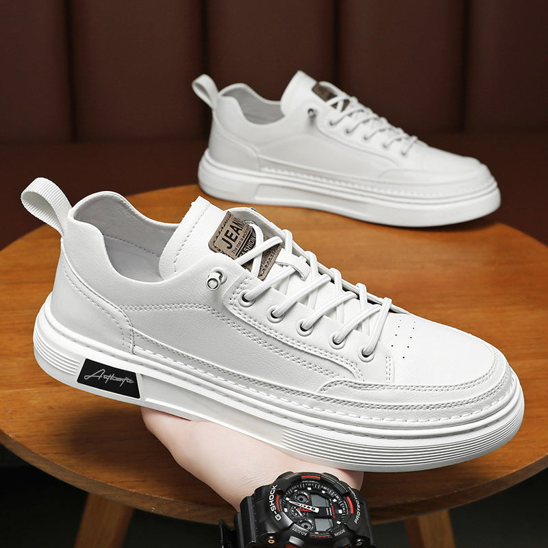 Sapatos masculinos de verão, sapatos brancos novos e respiráveis, sapatos desportivos versáteis e na moda ao estilo coreano, sapatos casuais baixos, sapatos modernos