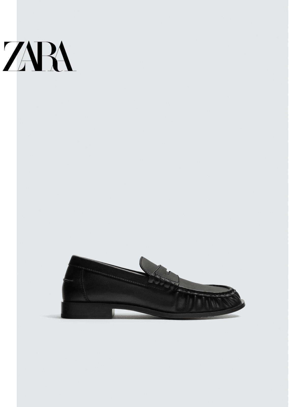 ZARA Coleção Primavera/Verão 2026 Sapatos Masculinos: Mocassins Casuais Simples com Aba e Bolso 2629720 800