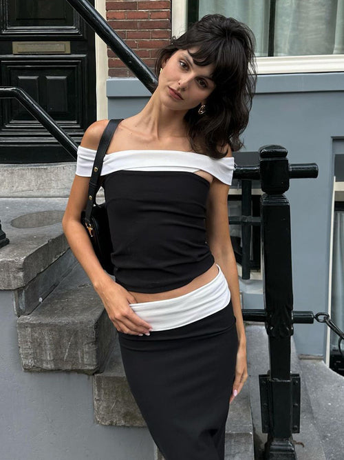 Um sutiã curto sem alças, sem alças, ao estilo europeu e americano, ao estilo transfronteiriço e americano, de estilo street-block, com camadas e sutiã sem alças, versáteis para mulheres