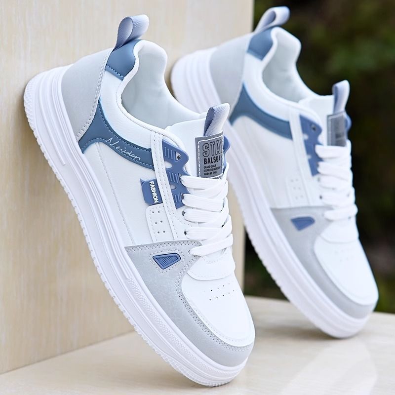 Sapatos masculinos de outono, sapatos brancos impermeáveis, antiderrapantes e casuais versáteis, ténis de estudantes, ténis desportivos leves e modernos para homem