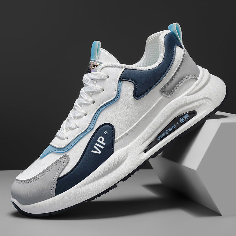 Sapatilhas Masculinas 2025 Outono Novos Sapatos Desportivos Casuais Calças Modernas, Versáteis Em Pele Respirável Moda Outdoor
