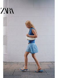 Bolsa feminina ZARA, nova coleção de verão 2026, branca, com zíper, bolso interno e alça de ombro extensível, 6130810 850